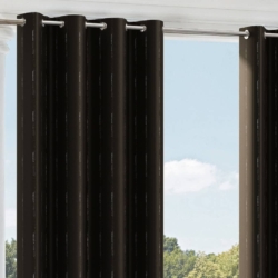 D2500 Onyx drapery fabric on window treatments