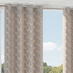 D2506 Umber drapery fabric on window treatments