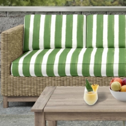 D2510 Green fabric upholstered on furniture scene