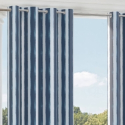 D2514 Navy drapery fabric on window treatments