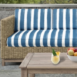 D2514 Navy fabric upholstered on furniture scene