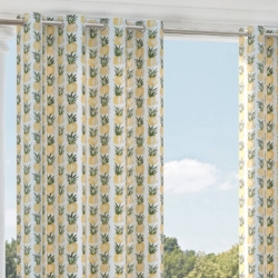 D2516 Pineapple drapery fabric on window treatments