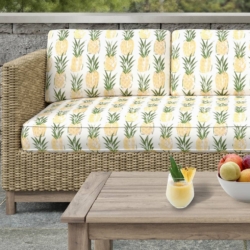 D2516 Pineapple fabric upholstered on furniture scene