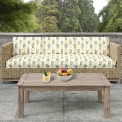 D2516 Pineapple fabric upholstered on furniture scene