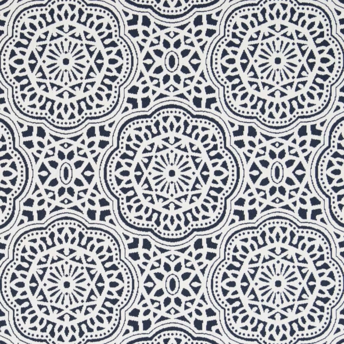 D2546 Indigo Outdoor upholstery fabric by the yard full size image