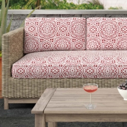 D2548 Apple fabric upholstered on furniture scene