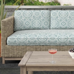 D2550 Caribbean fabric upholstered on furniture scene