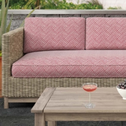 D2554 Cherry fabric upholstered on furniture scene