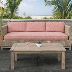 D2555 Watermelon fabric upholstered on furniture scene