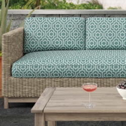 D2568 Aegean fabric upholstered on furniture scene