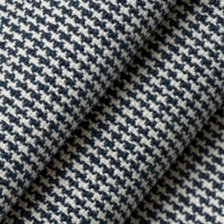 D2576 Mini Check Navy Upholstery Fabric Closeup to show texture