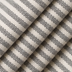 D2586 Ticking Coal Upholstery Fabric Closeup to show texture