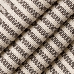 D2589 Ticking Walnut Upholstery Fabric Closeup to show texture