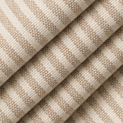 D2590 Ticking Sand Upholstery Fabric Closeup to show texture