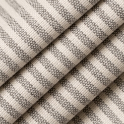 D2591 Ticking Pewter Upholstery Fabric Closeup to show texture