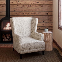 D2598 Paisley Walnut fabric upholstered on furniture scene
