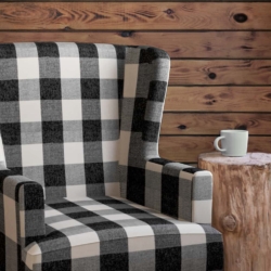 D2600 Buffalo Coal fabric upholstered on furniture scene