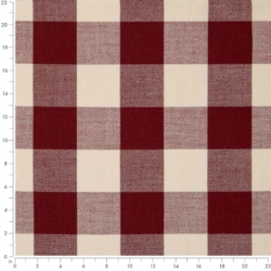 Image of D2601 Buffalo Crimson showing scale of fabric