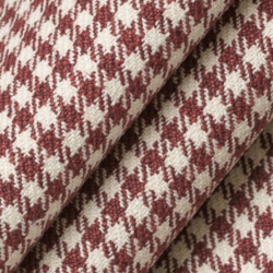 D2608 Check Crimson Upholstery Fabric Closeup to show texture