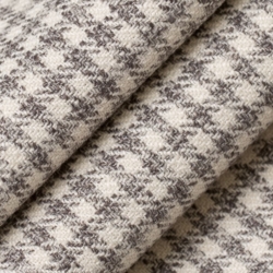 D2612 Check Pewter Upholstery Fabric Closeup to show texture
