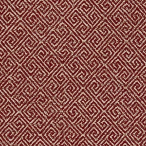 D2615 Greek Key Crimson upholstery fabric by the yard full size image