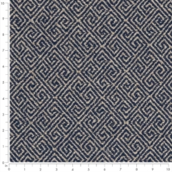 Image of D2618 Greek Key Navy showing scale of fabric