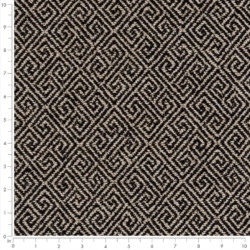Image of D2620 Greek Key Coal showing scale of fabric