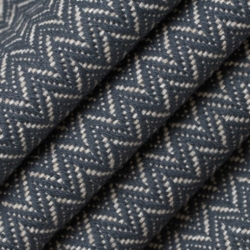 D2621 Chevron Navy Upholstery Fabric Closeup to show texture
