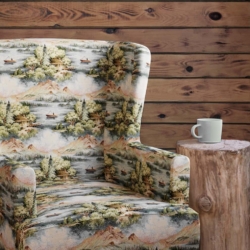 D2665 Morning fabric upholstered on furniture scene