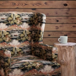 D2666 Dusk fabric upholstered on furniture scene