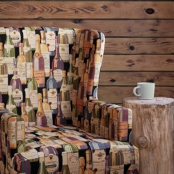 D2669 Wine Cellar fabric upholstered on furniture scene