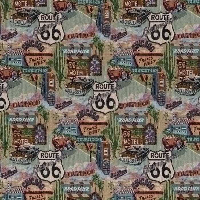 D2670 Route 66 upholstery fabric by the yard full size image
