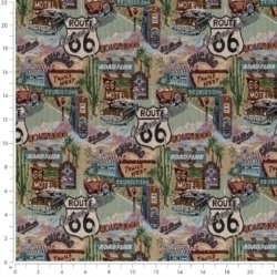 Image of D2670 Route 66 showing scale of fabric