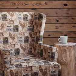 D2672 Cabin Honey fabric upholstered on furniture scene