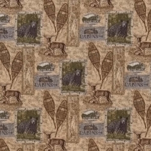 D2672 Cabin Honey upholstery fabric by the yard full size image