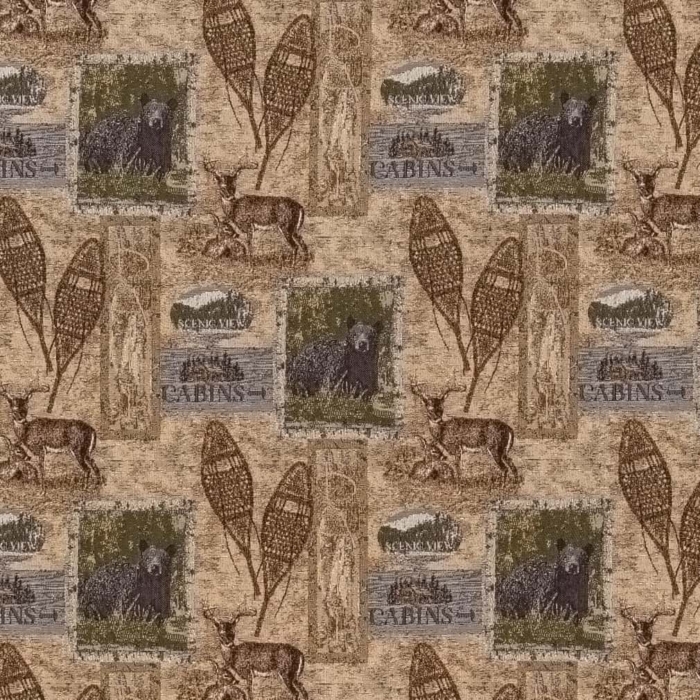 D2672 Cabin Honey upholstery fabric by the yard full size image