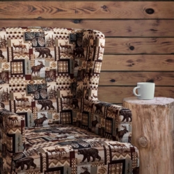 D2677 Aspen fabric upholstered on furniture scene