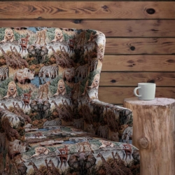 D2678 Wild fabric upholstered on furniture scene