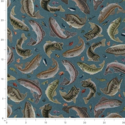 Image of D2679 Fishing Aqua showing scale of fabric