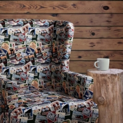 D2682 Passport fabric upholstered on furniture scene