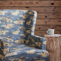 D2684 Island fabric upholstered on furniture scene