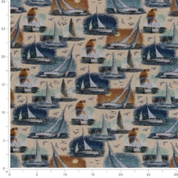 Image of D2685 Sail Away showing scale of fabric