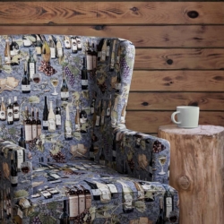 D2686 Vineyard fabric upholstered on furniture scene