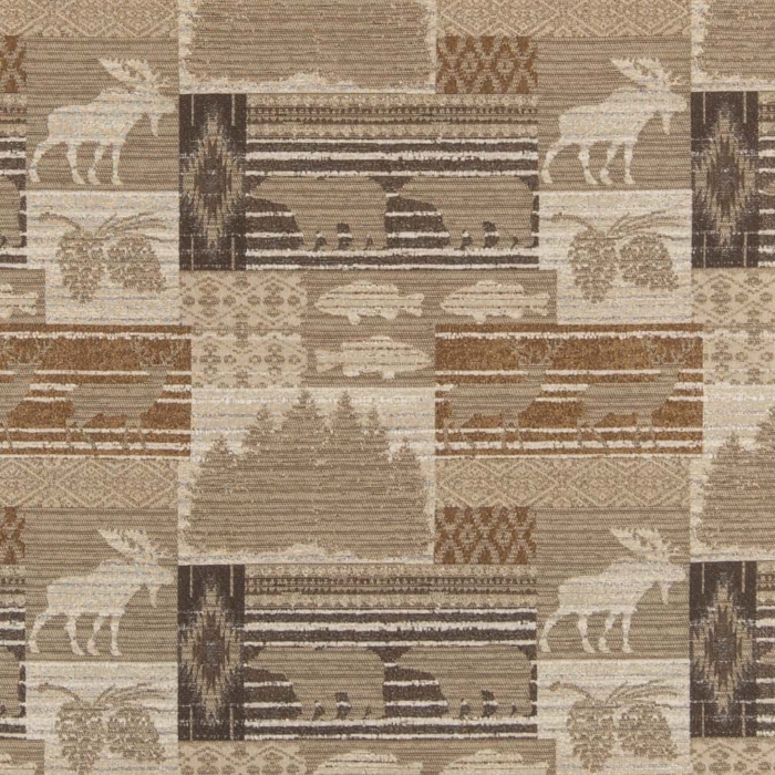 D2687 Moose Neutral upholstery fabric by the yard full size image