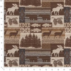 Image of D2689 Moose Slate showing scale of fabric