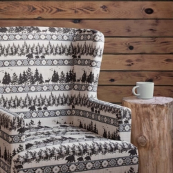 D2691 Forest Sky fabric upholstered on furniture scene