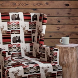 D2694 Sedona Berry fabric upholstered on furniture scene