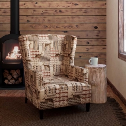 D2695 Whitetail fabric upholstered on furniture scene