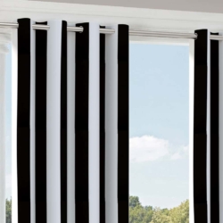 D2702 Ebony drapery fabric on window treatments