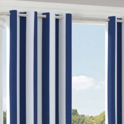 D2705 Nautical drapery fabric on window treatments